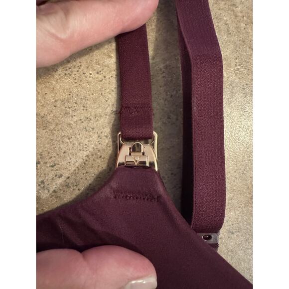 Victoria's Secret Body by Victoria wireless nursing bra deep purple,Size 36DDD - Picture 5 of 8